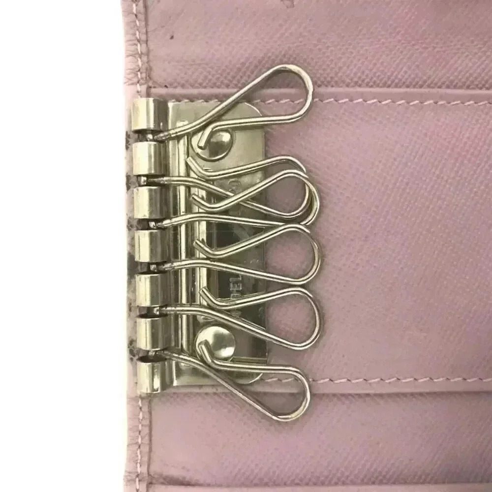 Prada Women's Lavender Pink Saffiano Leather Key Case - Picture 6 of 8